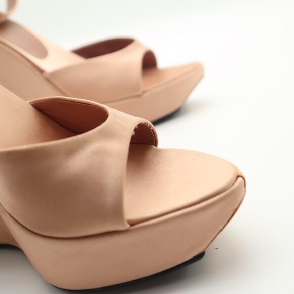 Alaïa Ballerina Coquette Lace Up Ankle Strap Wedges Size 37.5 - Picture 14 of 16